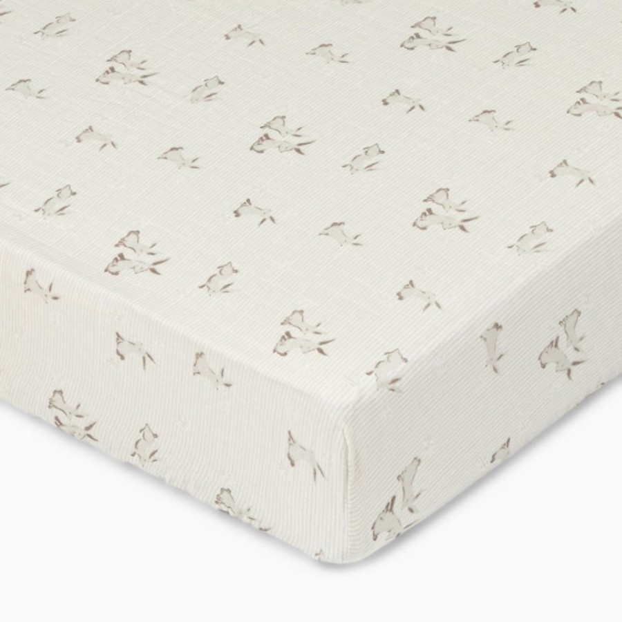 Nursery Crane Baby Crib Sheets | Crane Baby Avery Organic Cotton Fitted Crib Sheet