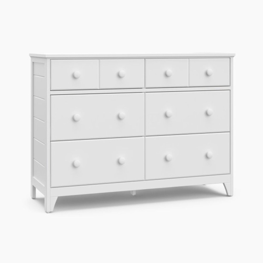 Nursery Storkcraft Dressers & Changing Tables | Storkcraft Moss 6 Drawer Double Dresser