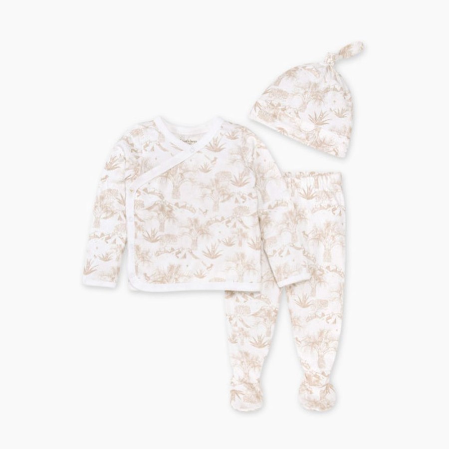 Clothing & Accessories Burt's Bees Baby | Burt'S Bees Baby Palm Desert Toile Take Me Home Set