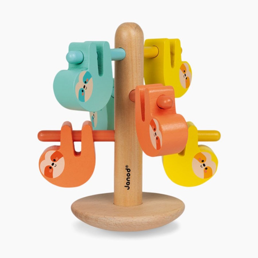 Nursery Janod Toddler Toys | Janod Balancing & Colors Wooden Sloth Game Toy.