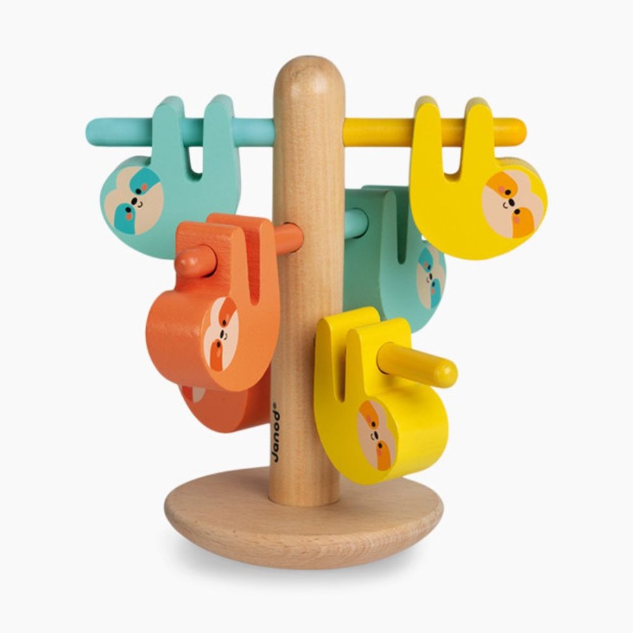 Nursery Janod Toddler Toys | Janod Balancing & Colors Wooden Sloth Game Toy.