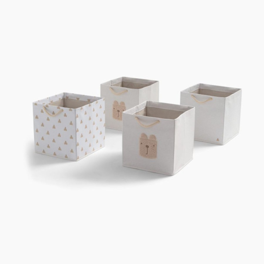 Nursery Delta Children Storage | Delta Children Babygap 4-Pack Brannan Bear Fabric Storage Bins With Handles