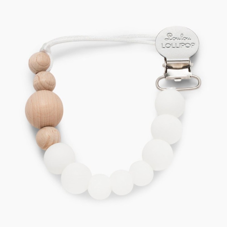 Nursing & Feeding Loulou Lollipop | Loulou Lollipop Colorblock Wood & Silicone Pacifier Clip