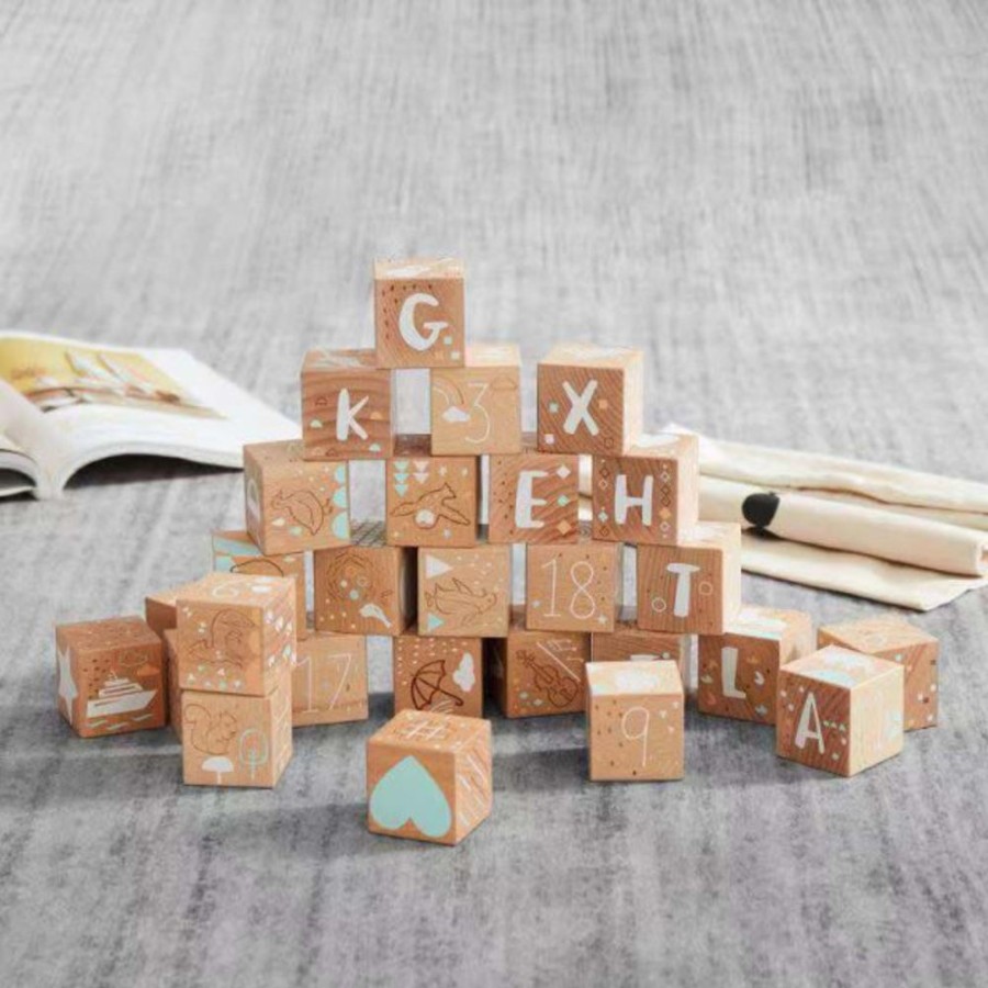 Nursery Wonder & Wise Toddler Toys | Wonder & Wise Keepsake Etched Baby Blocks.