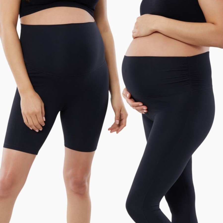 Clothing & Accessories Ingrid and Isabel Maternity Clothes & Intimates | Ingrid And Isabel Foldover Legging And Bike Short Bundle