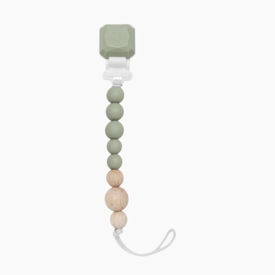 Nursing & Feeding Loulou Lollipop | Loulou Lollipop Color Pop Silicone And Wood Pacifier Clip