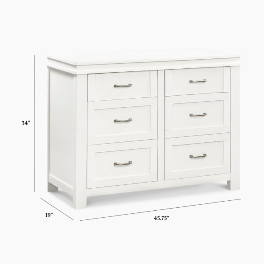 Nursery Namesake Dressers & Changing Tables | Namesake Wesley Farmhouse 6-Drawer Double Dresser