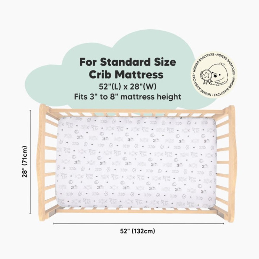 Nursery KeaBabies Crib Sheets | Keababies Soothe Fitted Crib Sheets