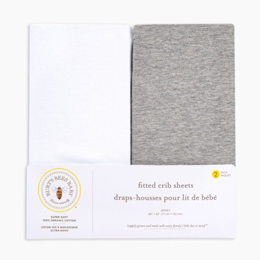 Nursery Burt's Bees Baby Crib Sheets | Burt'S Bees Baby Organic Cotton Fitted Crib Sheets For Standard Crib And Toddler Mattresses (2 Pack)