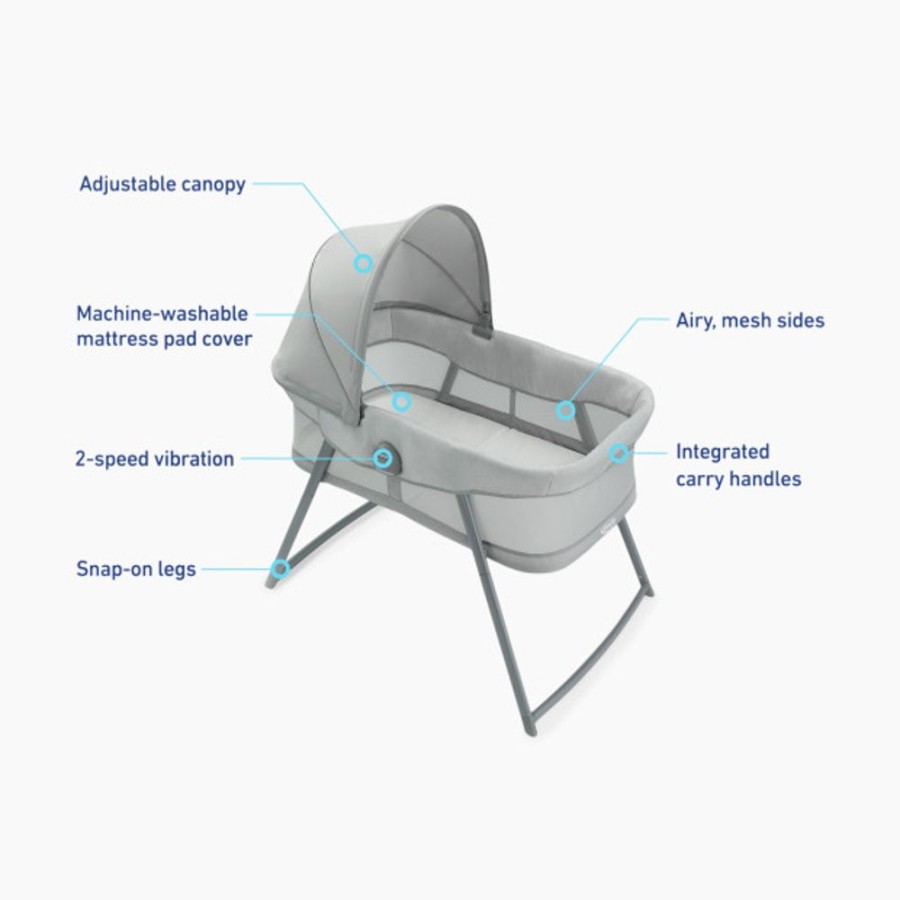 Nursery Graco Bassinets, Bedside Sleepers & Accessories | Graco Dreammore 2-In-1 Portable Bassinet