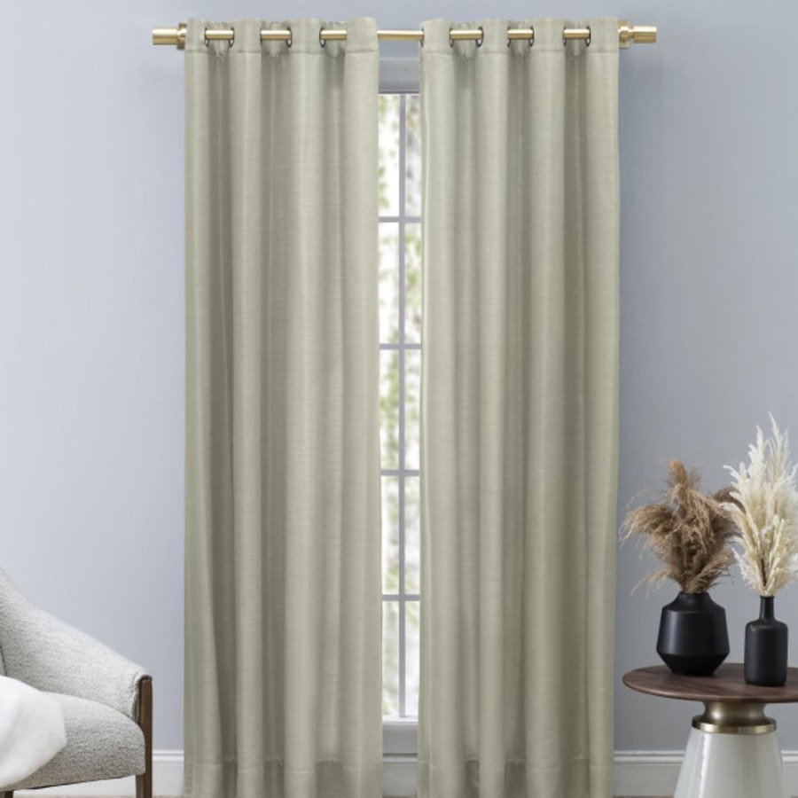 Nursery Ricardo Trading Nursery Themes | Ricardo Trading Grasscloth Lined Grommet Window Panel Curtain