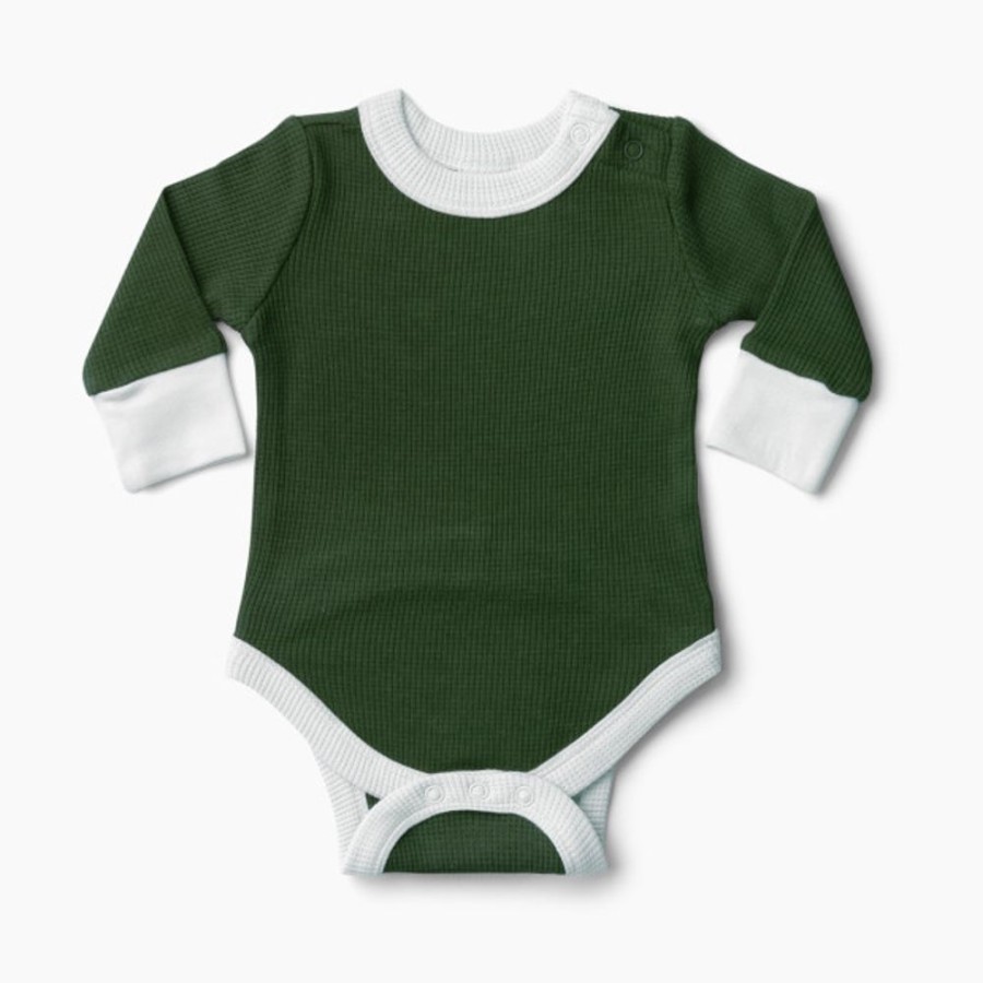 Clothing & Accessories Goumi Kids | Goumi Kids Thermal Organic Long-Sleeve Bodysuit