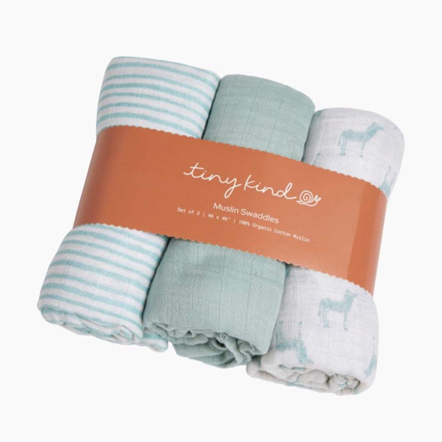 Clothing & Accessories Tiny Kind Swaddle Blankets | Tiny Kind Muslin Swaddle (3 Pack)