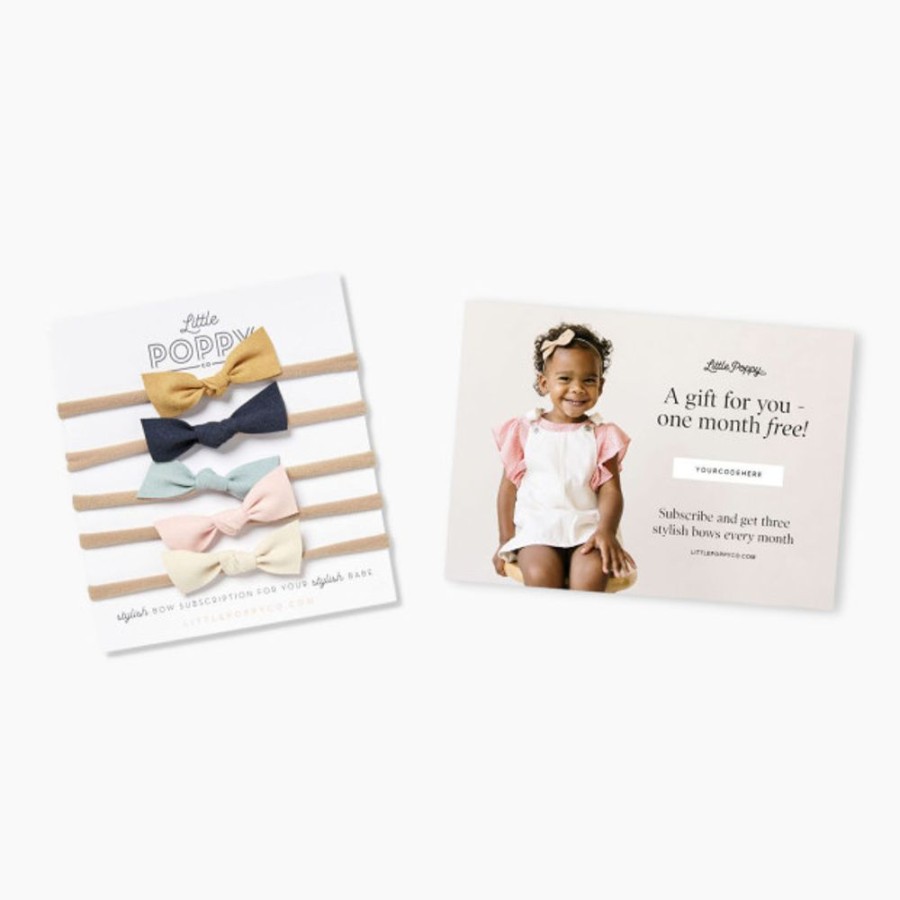 Clothing & Accessories Little Poppy Co. Headbands & Bows | Little Poppy Co. Suede Headband (5 Pack) + Bow Subscription Gift Set