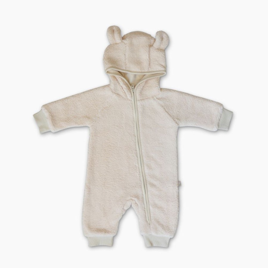 Clothing & Accessories Goumi Kids x Babylist | Goumi Kids X Babylist Fleece Bear Ear Baby Bunting Suit