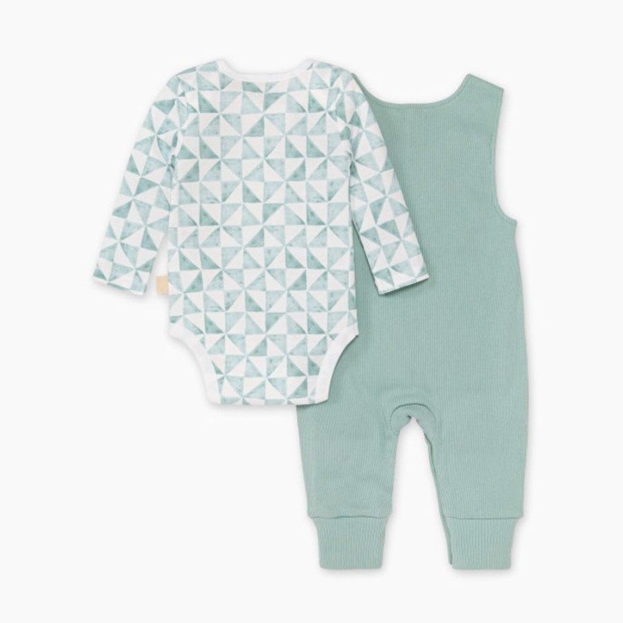 Clothing & Accessories Burt's Bees Baby | Burt'S Bees Baby Ribbed Jumpsuit & Tri Check Bodysuit Set