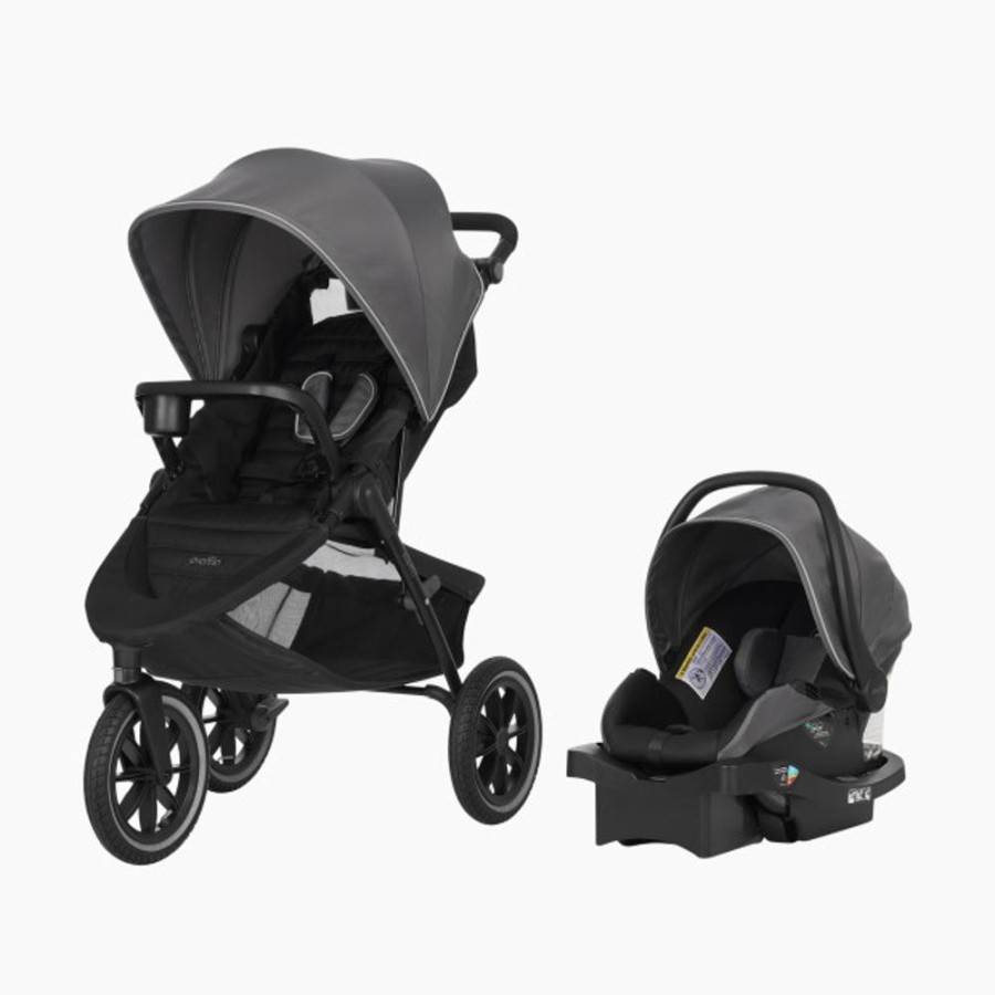 Strollers Evenflo | Evenflo Folio3 Jog & Stroll Travel System With Litemax Infant Car Seat