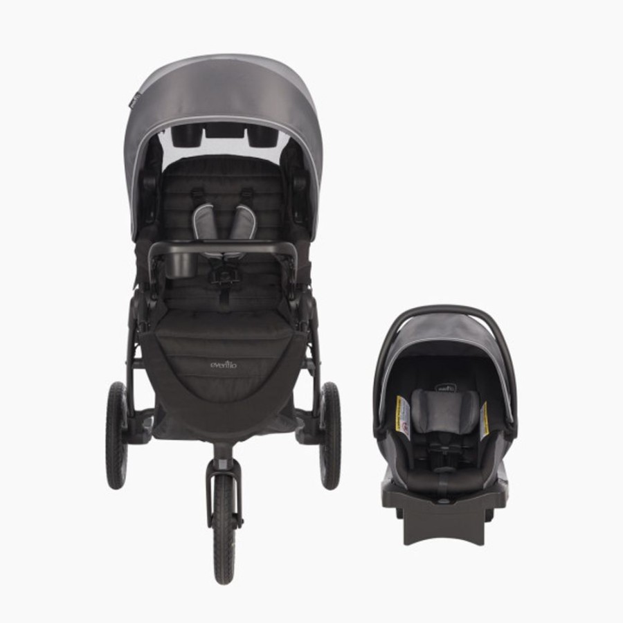 Strollers Evenflo | Evenflo Folio3 Jog & Stroll Travel System With Litemax Infant Car Seat