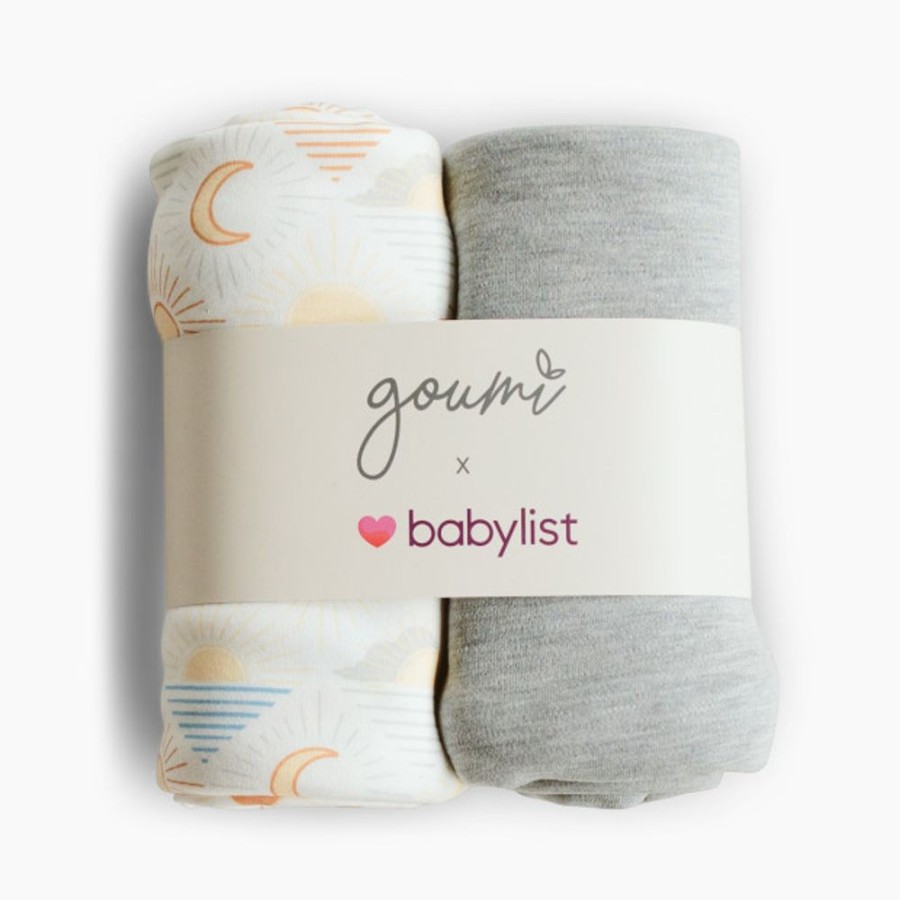 Clothing & Accessories Goumi Kids x Babylist Swaddle Blankets | Goumi Kids X Babylist Bamboo Organic Cotton Swaddles (2 Pack)