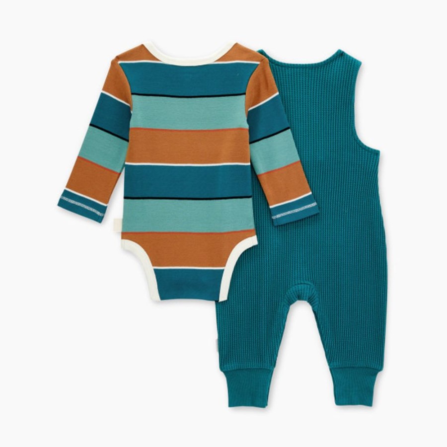 Clothing & Accessories Burt's Bees Baby | Burt'S Bees Baby Jumpsuit & Stripe Bodysuit Set Organic Cotton