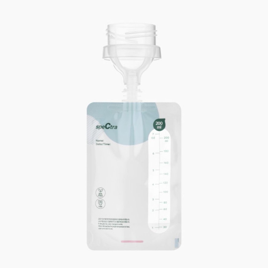 Nursing & Feeding Spectra Pumping Parts & Accessories | Spectra Simple Store Breast Milk Collection Storage Bags With Bottle Connector