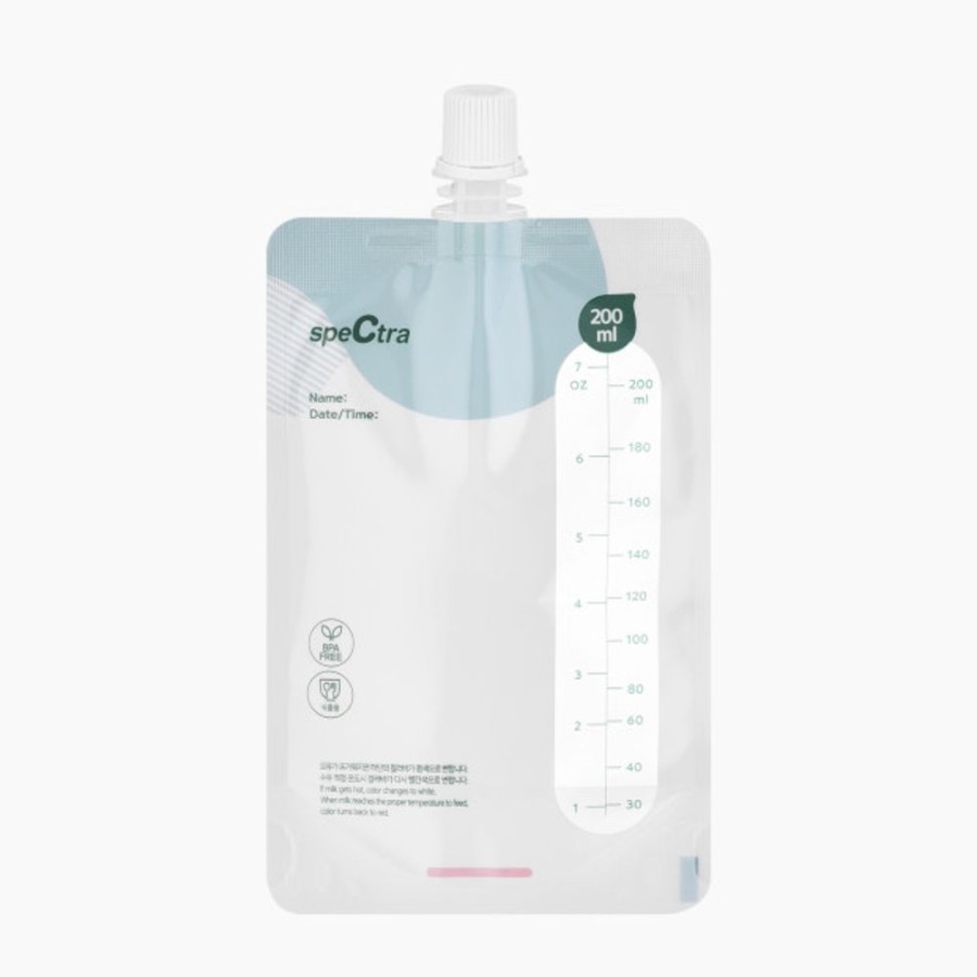 Nursing & Feeding Spectra Pumping Parts & Accessories | Spectra Simple Store Breast Milk Collection Storage Bags With Bottle Connector