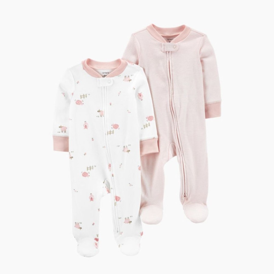 Clothing & Accessories Carter's | Carter'S 2-Way Zip Cotton Sleep & Plays (2 Pack)