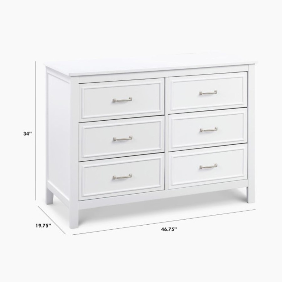 Nursery DaVinci Dressers & Changing Tables | Davinci Charlie 6-Drawer Double Dresser