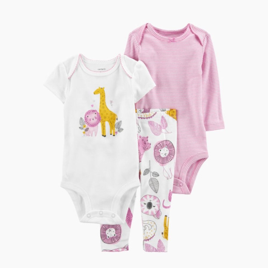 Clothing & Accessories Carter's | Carter'S 3-Piece Safari Animals Little Character Set