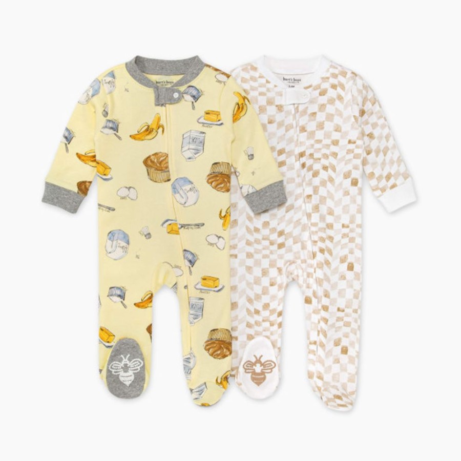 Clothing & Accessories Burt's Bees Baby | Burt'S Bees Baby 2 Pack Sleep & Play Pajamas Organic Cotton