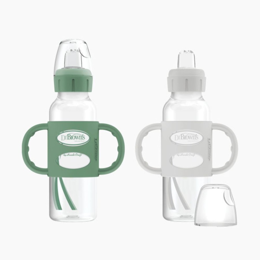 Nursing & Feeding Dr. Brown's Bottles | Dr. Brown'S Narrow Sippy Spout Bottle W/ Silicone Handles (2-Pack)