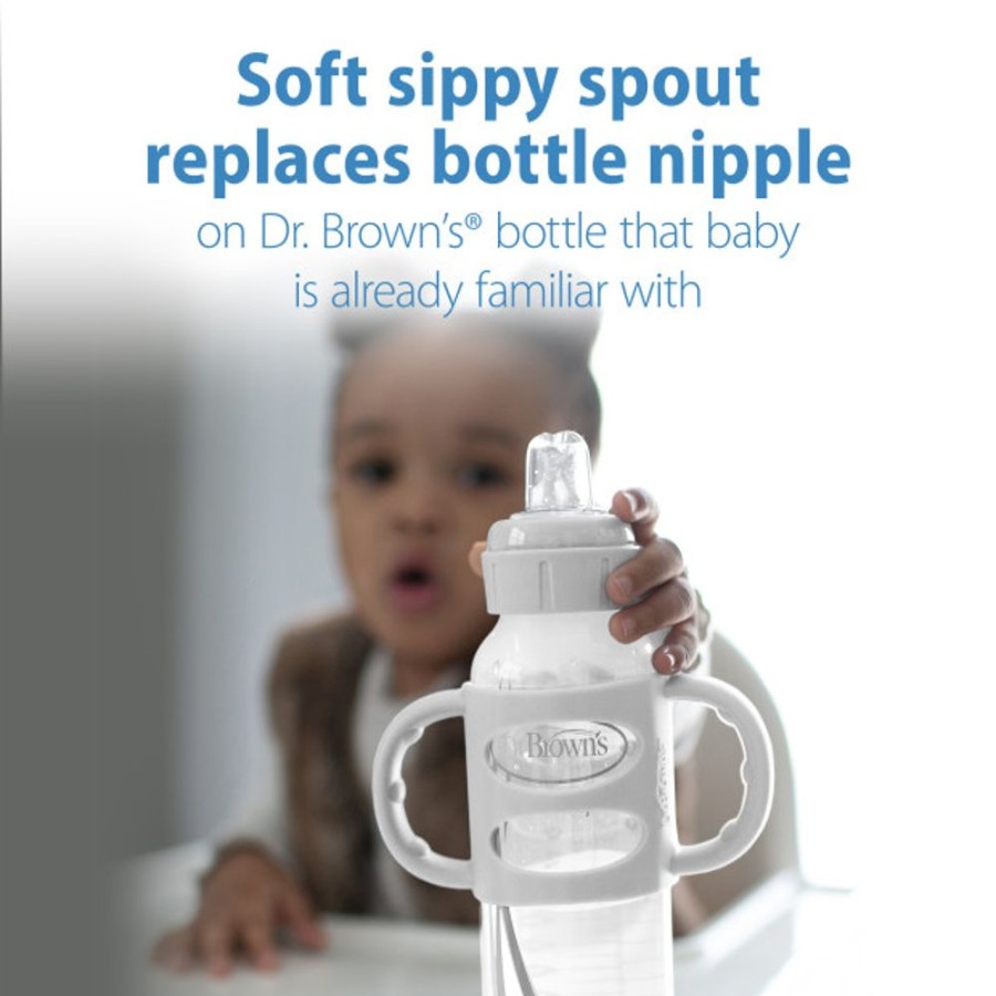 Nursing & Feeding Dr. Brown's Bottles | Dr. Brown'S Narrow Sippy Spout Bottle W/ Silicone Handles (2-Pack)