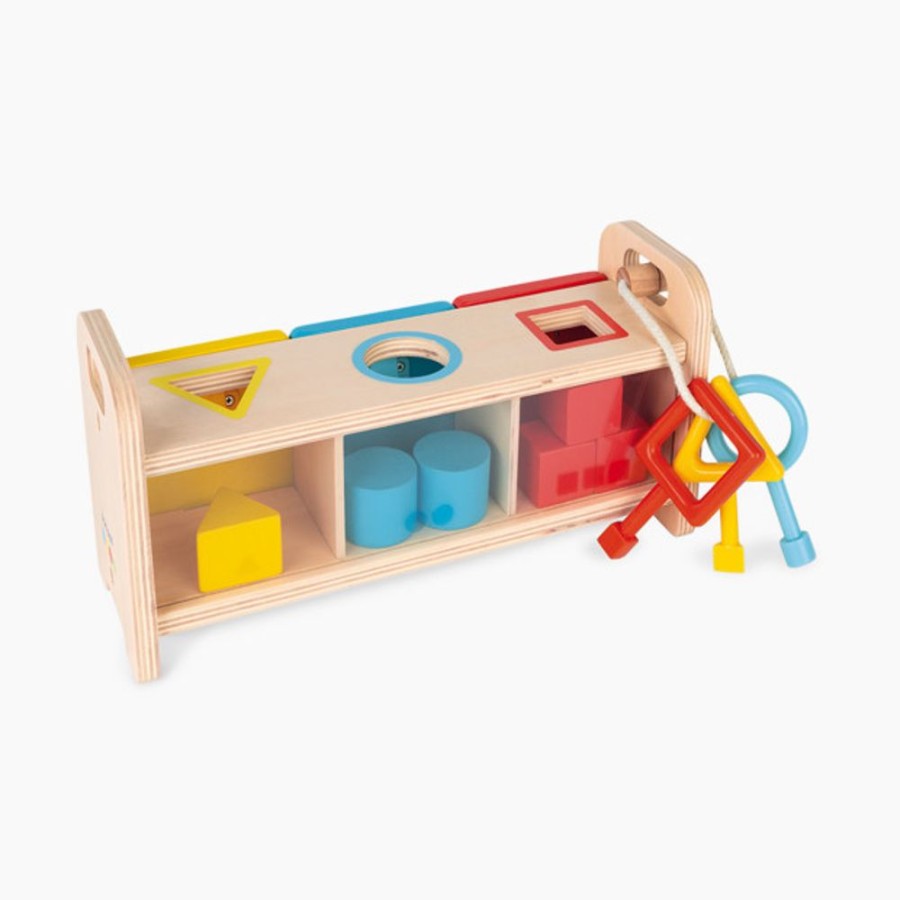 Nursery Janod Toddler Toys | Janod Shape Sorter Box With Keys.