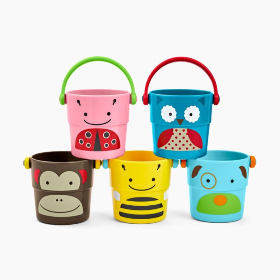 Bath & Potty Skip Hop | Skip Hop Zoo Stack And Pour Buckets (Set Of 5)