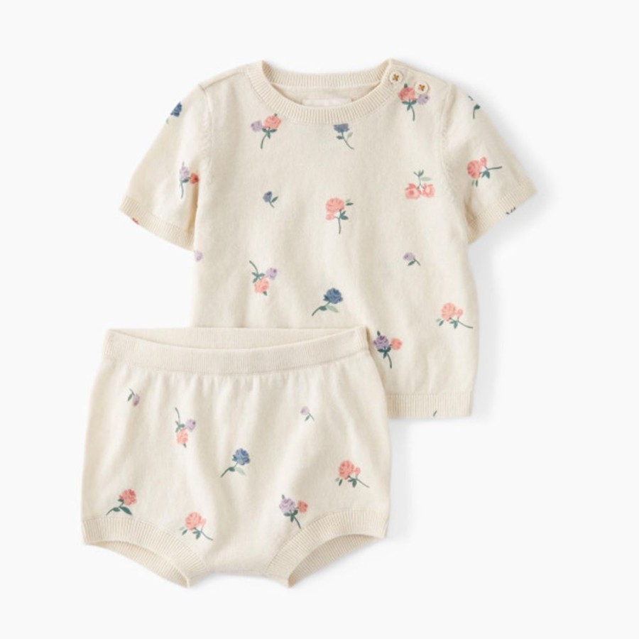 Clothing & Accessories Carter's | Carter'S Little Planet 2-Piece Floral Organic Cotton Play Set