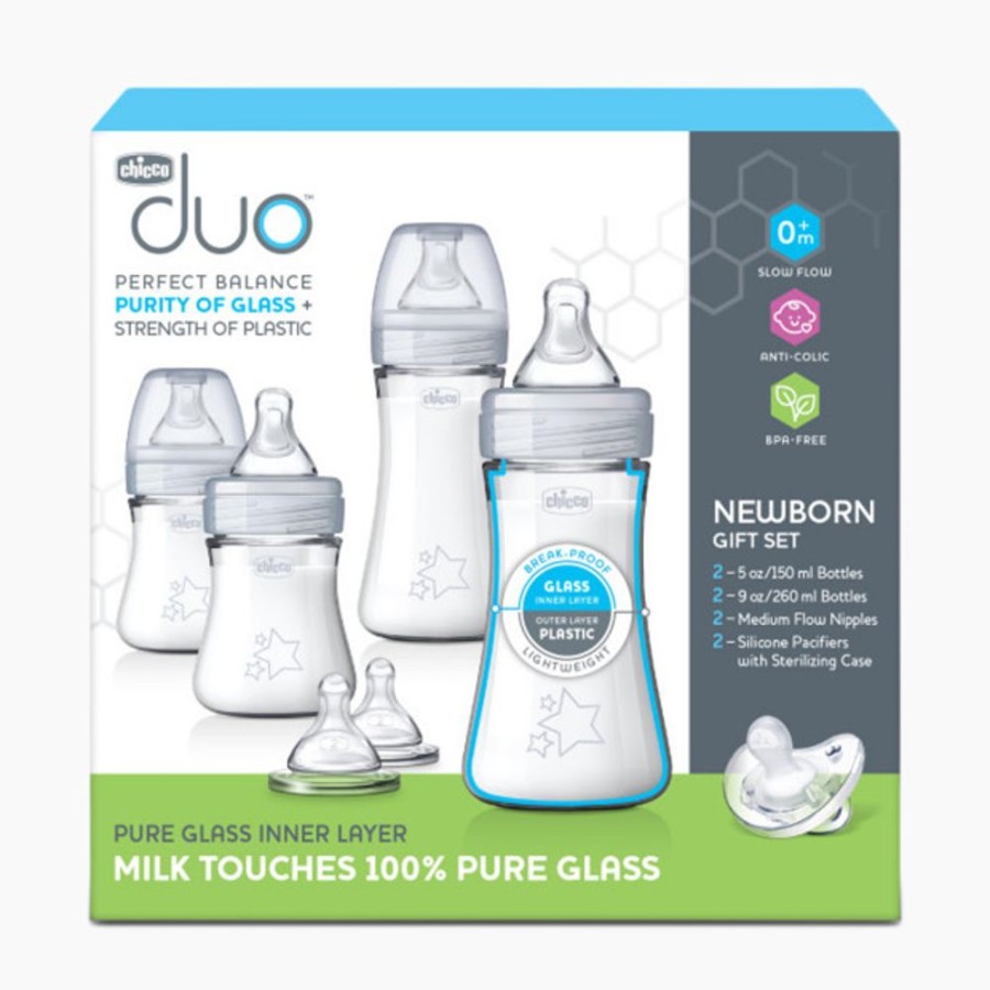 Nursing & Feeding Chicco Bottles | Chicco Duo Newborn Hybrid Baby Bottle Starter Gift Set With Invinci-Glass