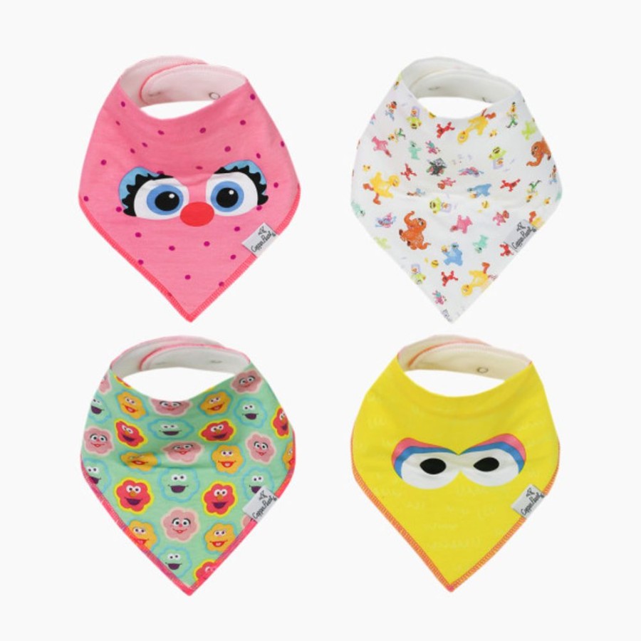 Clothing & Accessories Copper Pearl Bandana Bibs | Copper Pearl Sesame Street Bandana Bib Set (4 Pack)