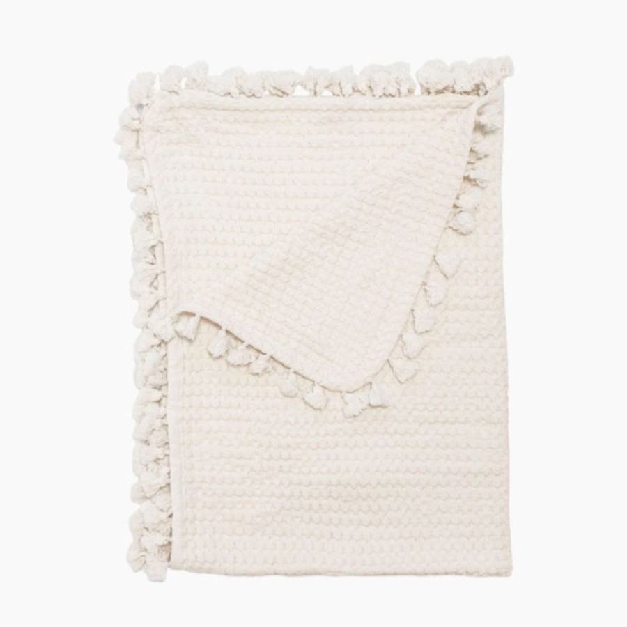 Nursery Crane Baby Blankets | Crane Baby Waffle Knit Blanket