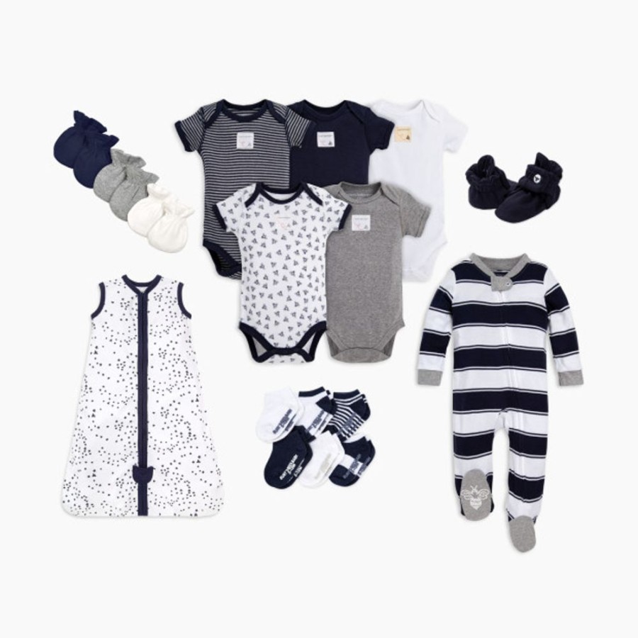 Clothing & Accessories Burt's Bees Baby | Burt'S Bees Baby Organic Cotton Newborn Essentials Bundle