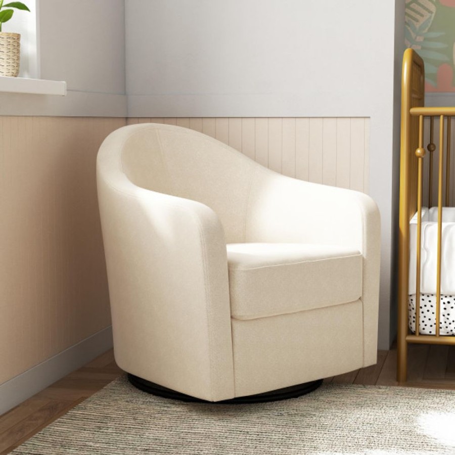 Nursery Little Seeds Rockers & Gliders | Little Seeds Gentle Curved Swivel Accent Chair