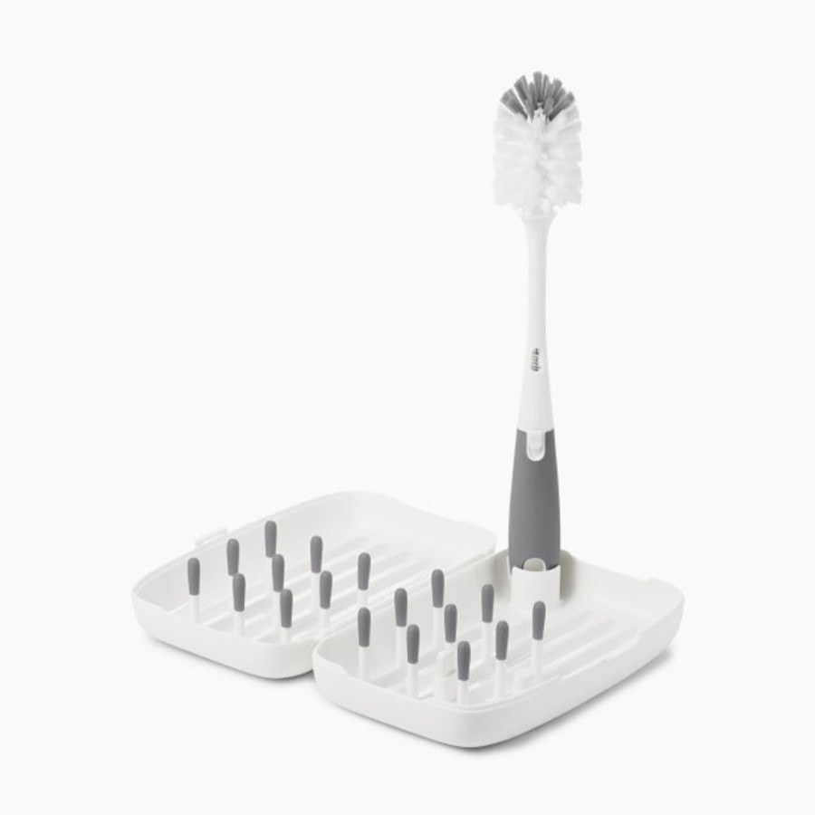 Nursing & Feeding OXO Tot Bottle Accessories | Oxo Tot On-The-Go Drying Rack & Bottle Brush