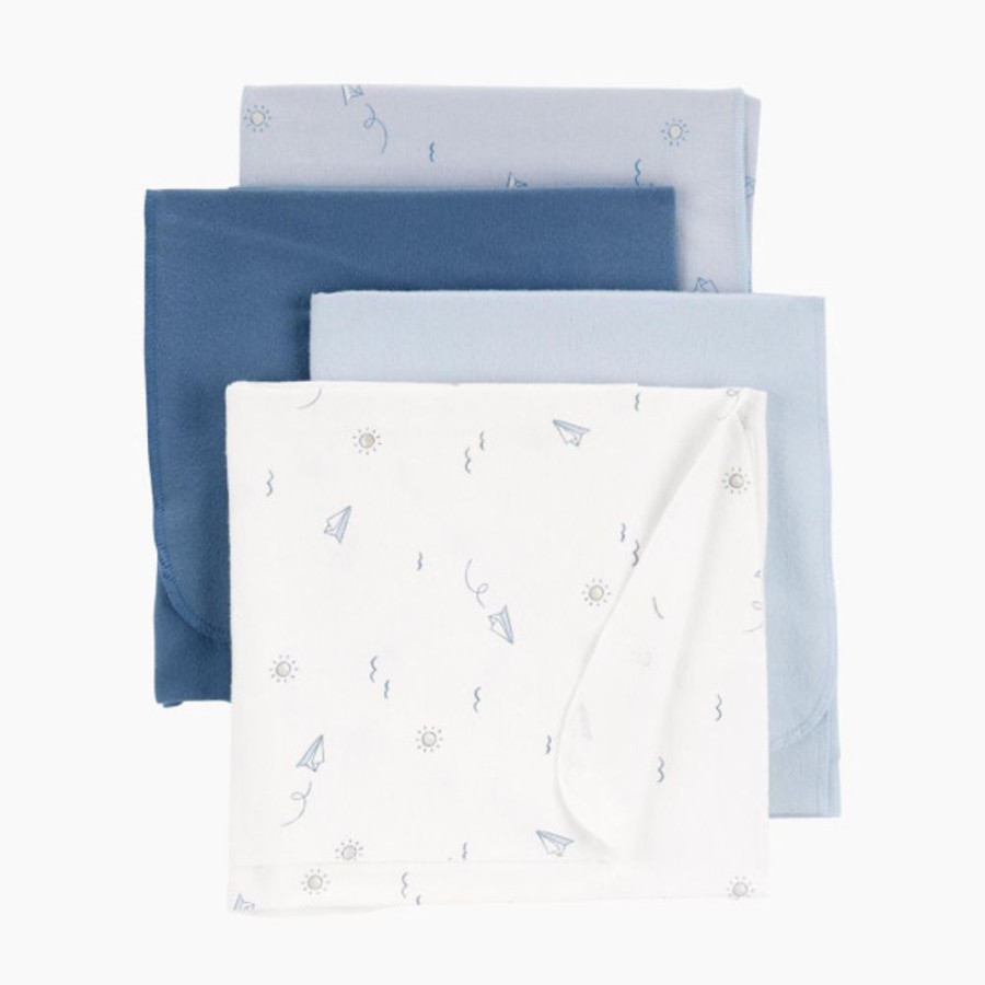 Clothing & Accessories Carter's Swaddle Blankets | Carter'S 4-Pack Receiving Blankets