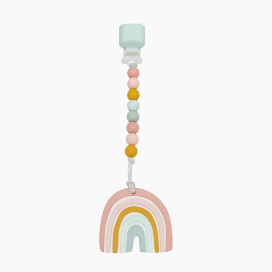 Nursery Loulou Lollipop Teethers & Rattles | Loulou Lollipop Silicone Teether With Gem Clip