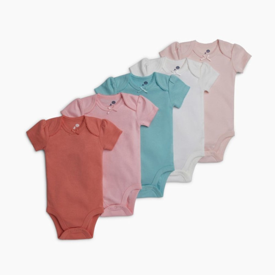 Clothing & Accessories Small Story | Small Story Short Sleeve Bodysuit Solid (5 Pack)