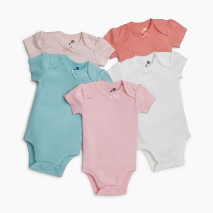 Clothing & Accessories Small Story | Small Story Short Sleeve Bodysuit Solid (5 Pack)