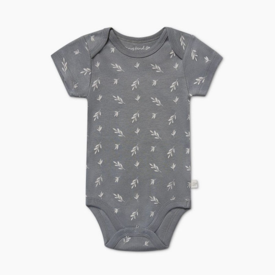 Clothing & Accessories Tiny Kind | Tiny Kind Printed Short Sleeve Organic Cotton Bodysuit