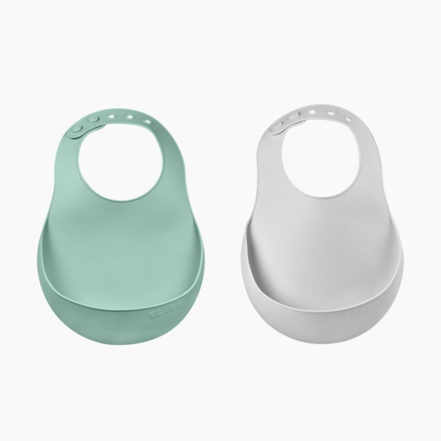 Nursing & Feeding Beaba | Beaba Silicone Bibs (Set Of 2)