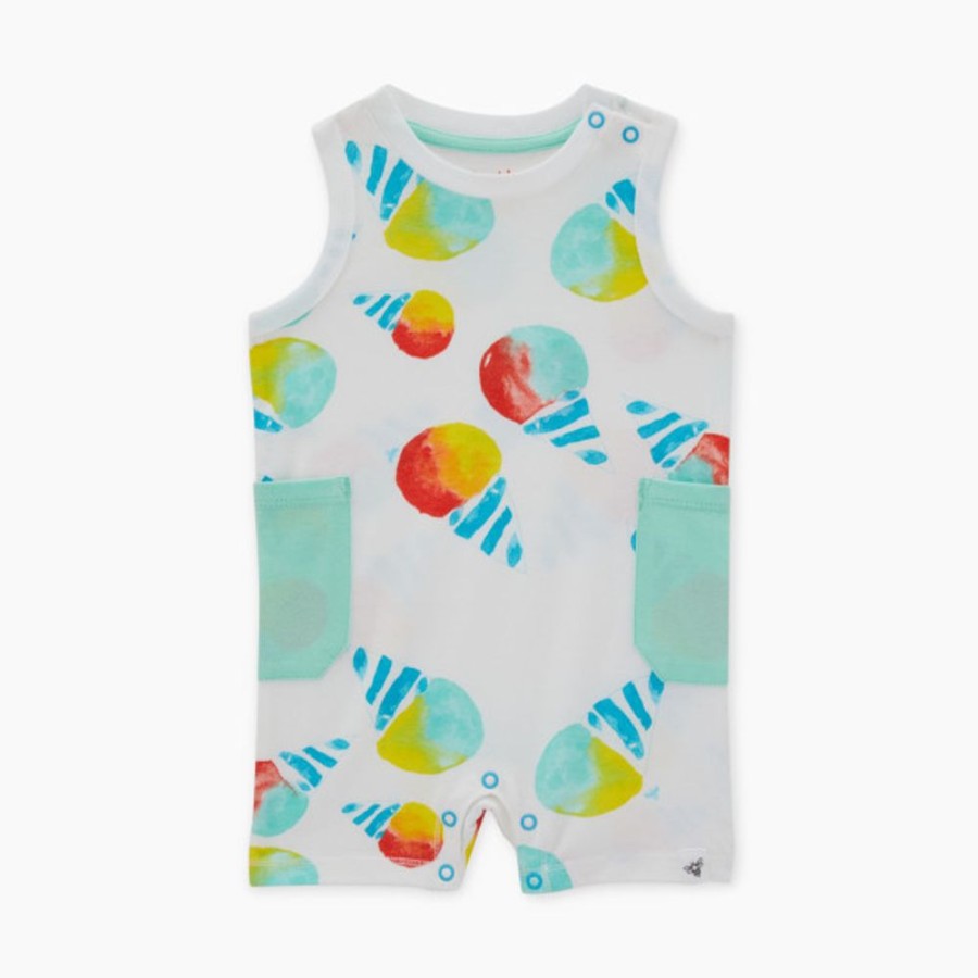 Clothing & Accessories Burt's Bees Baby | Burt'S Bees Baby Organic Cotton Snow-Cone Romper