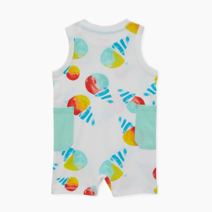 Clothing & Accessories Burt's Bees Baby | Burt'S Bees Baby Organic Cotton Snow-Cone Romper