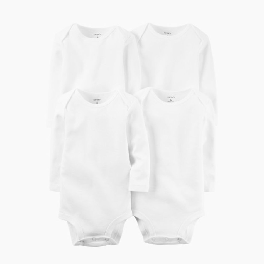 Clothing & Accessories Carter's | Carter'S Long-Sleeve Original Bodysuits (4 Pack)